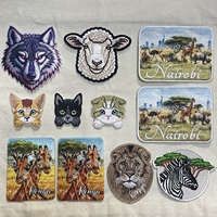 Patch de la faune de la Maasai Mara |   Broderie zébrée détaillée |   Autocollants thermocollants pour vestes, chapeaux et sacs