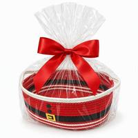 Panier de rangement en corde de coton tressée, plateau organisateur de bonbons et de snacks pour fête de Noël, boîte cadeau décorative