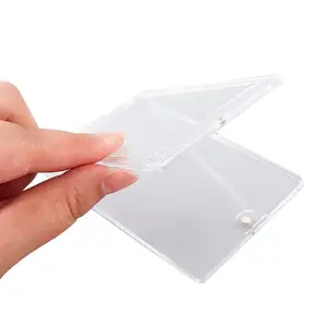 Cartão comercial magnético transparente com proteção UV de alta transparência e rigidez para cartões personalizados HD transparente 35pt One Touch