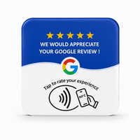 Carte de visite numérique NFC étanche à haute fréquence avec puce NTAG215 en époxy, étiquette personnalisée pour avis Google, promotion hôtelière, lien numérique