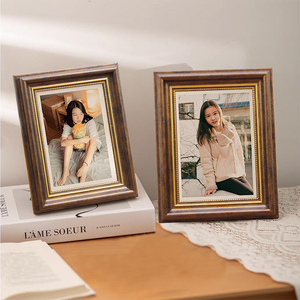 <span class=keywords><strong>Cadre</strong></span> <span class=keywords><strong>photo</strong></span> de style européen antique en bois de couleur naturelle, texture bois, 4x6, 5x7, 6x8 pouces, A4 - Product Image 4