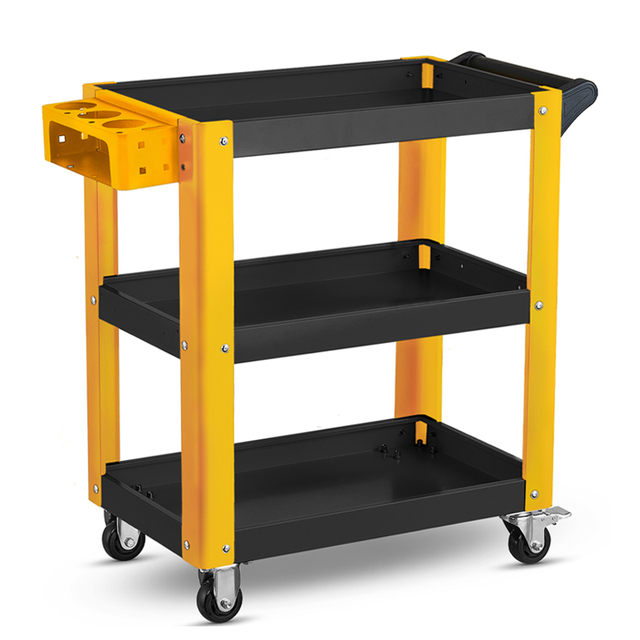 Three-layer Work Tool Vehicle - Multi-functional Heavy-duty Vehicle Maintenance Workbench