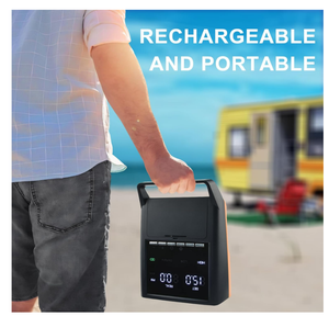 Pompe à air SUP rechargeable 12V portable en ABS <span class=keywords><strong>avec</strong></span> moniteur de pression des pneus pour planche à pagaie gonflable - Product Image 2