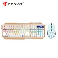 Ensemble de clavier de souris Jertech KM950 Gamer Kit de clavier ergonomique à rétroéclairage LED PC Comput Gaming Keyboard Mouse Combos