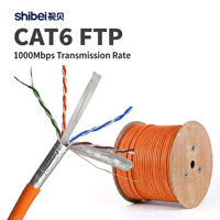 Cable CAT7 FTP de Cobre Sólido Confiable, Cable LAN Blindado de Alto Rendimiento de 250MHz para Cableado de Proyectos, Cable Ethernet de 8 Conductores