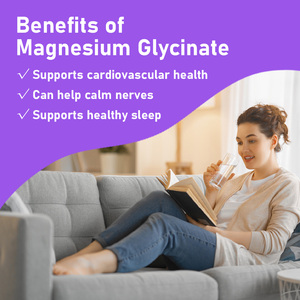 Cápsulas de Suplemento de Glicinato de Magnesio Puro Más Vendidas, Favorecen un Corazón y un Metabolismo Saludables, Puede Ayudar a Relajar los Músculos - Product Image 5