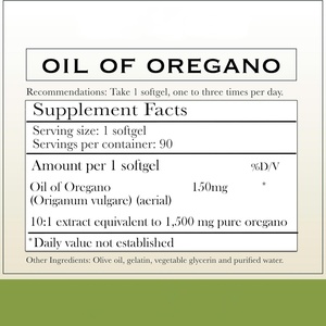 Suplemento de Aceite de Orégano con Etiqueta Personalizada, Apoyo para la Salud, 90 Cápsulas Blandas Fáciles de Tragar para Adultos, Cápsulas Blandas de Aceite de Orégano - Product Image 3