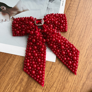 夢のファッションビーズでエレガントなカラフルな特大リボンファッション弓形髪弓バレット - Product Image 4