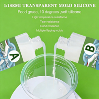 Silikonformen-Set Flüssiges Silikon für Formenbau Silikonkautschuk zum Gießen von Harz/Schmuck/Kerzen/Beton/Gips