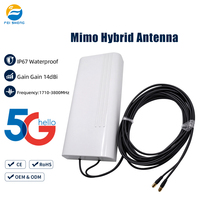 Antenne panneau large bande 4G 5G LoRa Gateway avec gain de 14 dBi pour station de base de communication extérieure et équipement industriel