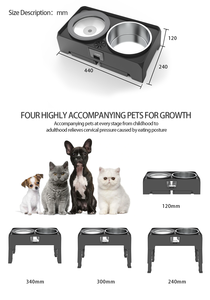 Kustom plastik mewah dapat dilipat dapat disesuaikan logam besar perjalanan anjing dudukan mangkuk - Product Image 6