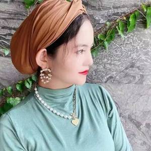 Women's Casual Soft Elastic Acrylic <b>Headband</b>, Breathable, Eco-friendly, Fashionable, Daily Use, Suitable for All Seasons - Product Image 1