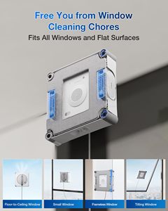 Robot nettoyeur de vitres automatique ECOVACS WINBOT W2S OMNI, pulvérisation ultrasonique et sécurité en 3 étapes pour la maison, le bureau et l'hôtel - Product Image 6