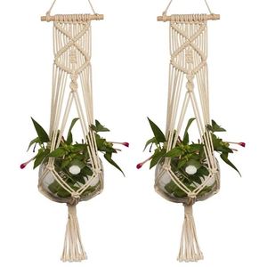 Panier à pain suspendu artisanat maison paniers muraux décor Boho plat balcon décoration luxe fleurs à plusieurs niveaux plastique 12 pouces fil - Product Image 1