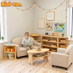 Meubles en bois modernes pour garderie Montessori, ensemble de canapés pour enfants, mobilier pour salle de classe de maternelle, mobilier pour école maternelle - Product Image 1