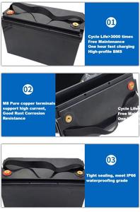 แบตเตอรี่ลิเธียมไอออนแท้ 12V ขนาด 100AH-300AH รุ่น Lifepo4 สำหรับเก็บพลังงานสำหรับแคมป์ปิ้ง - Product Image 5