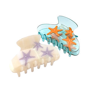 CANYUAN الطراز الكوري ، ديكور مبتكر نجم البحر ، أسيتات بيضاء حليبي ، مشابك مخلب حيوان ظريفة مخصصة للبيع بالجملة - Product Image 1