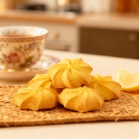 Biscuits de Noël 260g, goût sucré, boîte cadeau personnalisée, emballage en vrac pour l'exportation, type gaufrette sucrée, délicieux, nutritif, biscuits au beurre