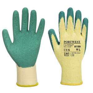 PORTWEST - A150GNRM Guante verde de látex Classic Grip-GUANTES EAN 5036108302093 - Product Image 1