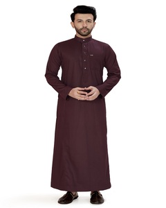 เสื้อคลุมอาหรับแบบลำลองผ้าโพลีเอสเตอร์ขายดี ระบายอากาศได้ดี เหมาะสำหรับฤดูร้อน แขนยาว สำหรับผู้ชาย เสื้อผ้ามุสลิมแบบดั้งเดิม - Product Image 2