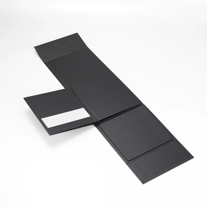 Экологичная толстая квадратная жесткая коробка EVERWIN из черного картона для подарков - Product Image 2