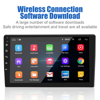 Autoradio multimédia Android 9 pouces universel double DIN avec écran tactile, GPS, Bluetooth et CarPlay sans fil, lecteur 2+32 Go