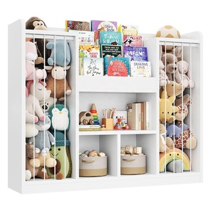 Estantería Infantil de 4 Niveles para Guardería, Organizador de Juguetes de Peluche de Madera con Estantes - Product Image 3