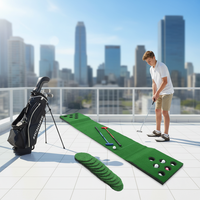 Juego de Golf, Mini Campo de Golf para Adultos, Práctica de Putting en Interiores y Exteriores, Juego de Golf Pong, Green de Putting Portátil