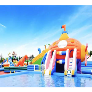 Penjualan terlaris dapat disesuaikan Bear Haunt taman air mengapung tiup untuk rumah hiburan dewasa Mobile Island Resorts - Product Image 6