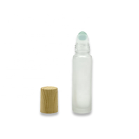 Ausgefallene bunte 5ml 10ml benutzer definierte rosa gefrostete Rolle auf Glas parfüm flasche mit Rollerball