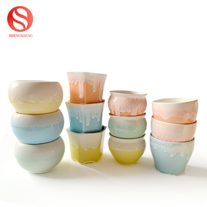 Décor à <span class=keywords><strong>la</strong></span> <span class=keywords><strong>maison</strong></span> moderne fluide glaçure en céramique mini succulente pot cactus jardinières pots de fleurs - Product Image 6