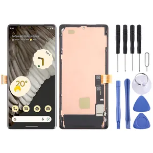 สําหรับ Google Pixel 7 Pro GP4BC GE2AE OLED หน้าจอ LCD Digitizer ชุดเต็มรูปแบบพร้อมกรอบ