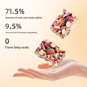 Five Black Energy Bar with Mixed Nuts and Seeds Custom <strong>Flavor</strong> Packaging and Formula OEM ODM Service - Product Image 3