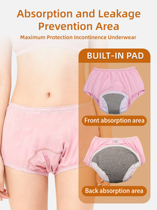 Vente en gros de culottes d'incontinence absorbantes urinaires lavables personnalisables <span class=keywords><strong>pour</strong></span> femmes pantalons lavables sous-vêtements - Product Image 2