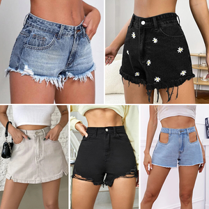 Shorts <span class=keywords><strong>en</strong></span> jean sexy <span class=keywords><strong>pour</strong></span> femme, vêtements <span class=keywords><strong>en</strong></span> denim d'occasion, vêtements mixtes <span class=keywords><strong>pour</strong></span> femme <span class=keywords><strong>en</strong></span> <span class=keywords><strong>gros</strong></span>, au-dessus du genou, <span class=keywords><strong>en</strong></span> provenance de Chine - Product Image 4