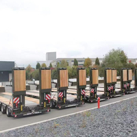 Remorque surbaissée 5 essieux Chine, faible centre de gravité, 15 m, pour camion