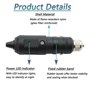 <span class=keywords><strong>Adattatore</strong></span> di Alimentazione per Auto 12V 24V, Spina Maschio <span class=keywords><strong>Accendisigari</strong></span> 10A 250V con Fusibile in Vetro a Rapida Intervento F15AL250V per Barche, Fuoristrada e Camper - Product Image 3