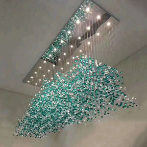 <span class=keywords><strong>Lustre</strong></span> suspendu pour plafond haut BGST, grand modèle, en verre et pierre, <span class=keywords><strong>avec</strong></span> cristaux - Product Image 3