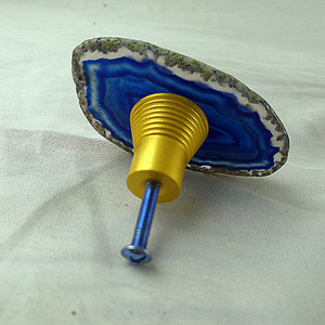 Новейшие полированные кристаллические агатовые дверные ручки HZ DIY оптом, натуральные срезы агата - Product Image 6