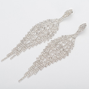 Retro Fashion European American Long Crystal Rhinestone Alloy <b>Earrings</b> Full Exaggerated Atmospheric <b>Tassel</b> Drop <b>Earrings</b> Women - Product Image 6