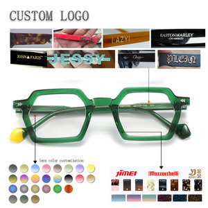JIMEI กรอบแว่นตาทรงสี่เหลี่ยมผืนผ้าสีทึบป้องกันแสงสีฟ้าเลนส์เรซิ่นสำหรับทุกเพศ - Product Image 1
