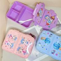 Boîtes à lunch en plastique pour enfants d'école du Congo, du Cameroun, de la Côte d'Ivoire, du Sénégal, Afrique, ensemble boîte à lunch et gourde à motifs de dessins animés