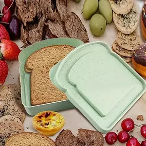 Wholesale Sandwich Containers <b>Lunch</b> <b>Box</b> Toast Storage With Lid Portable Food Case Reusable <b>Microwave</b> - Product Image 1