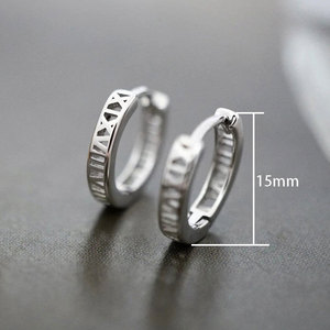 Orecchini a Cerchio Minimalisti con Numeri Romani per Donne, Orecchini a Cerchio Cavi, Gioielli di Moda Quotidiana - Product Image 5