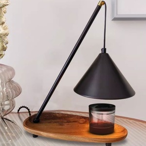 Solid Wood Flameless Wax Aromatherapy Lamp Tapered Matte Dimmable Plug In Electric 220V Birthday Gift <b>Study</b> Room Bedside - Product Image 1