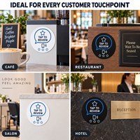 Autocollant NFC rond personnalisé pour avis clients – Panneau de rétroaction professionnelle noir ou blanc