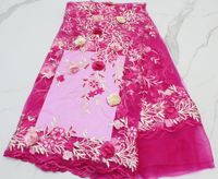Nouveau Design de luxe strass Ombre maille tissu de mariage cristal paillettes 3d perlé dentelle lourde broderie Tule maille tissu