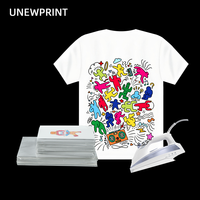 Papier transfert thermique blanc UNEWPRINT pour imprimantes à jet d'encre - Modèle LA4 pour fers à repasser et presses à chaud