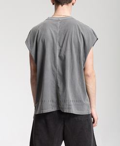 Moda canottiera uomo, 2020 100 cotone Hip Hop maschile ampia tinta unita camicia senza maniche t-Shirt canotta - Product Image 4