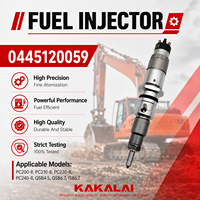 Inyector de Combustible Common Rail KAKALAI 0445120059 para CUMMINS QSB6.7 QSB4.5, Repuestos para Excavadora Komatsu PC200-8 PC220-8